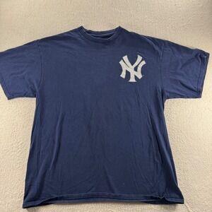 Majestic New York Yankees TShirt Mens XL Navy Blue Torres 25 Fan Gear Streetwear